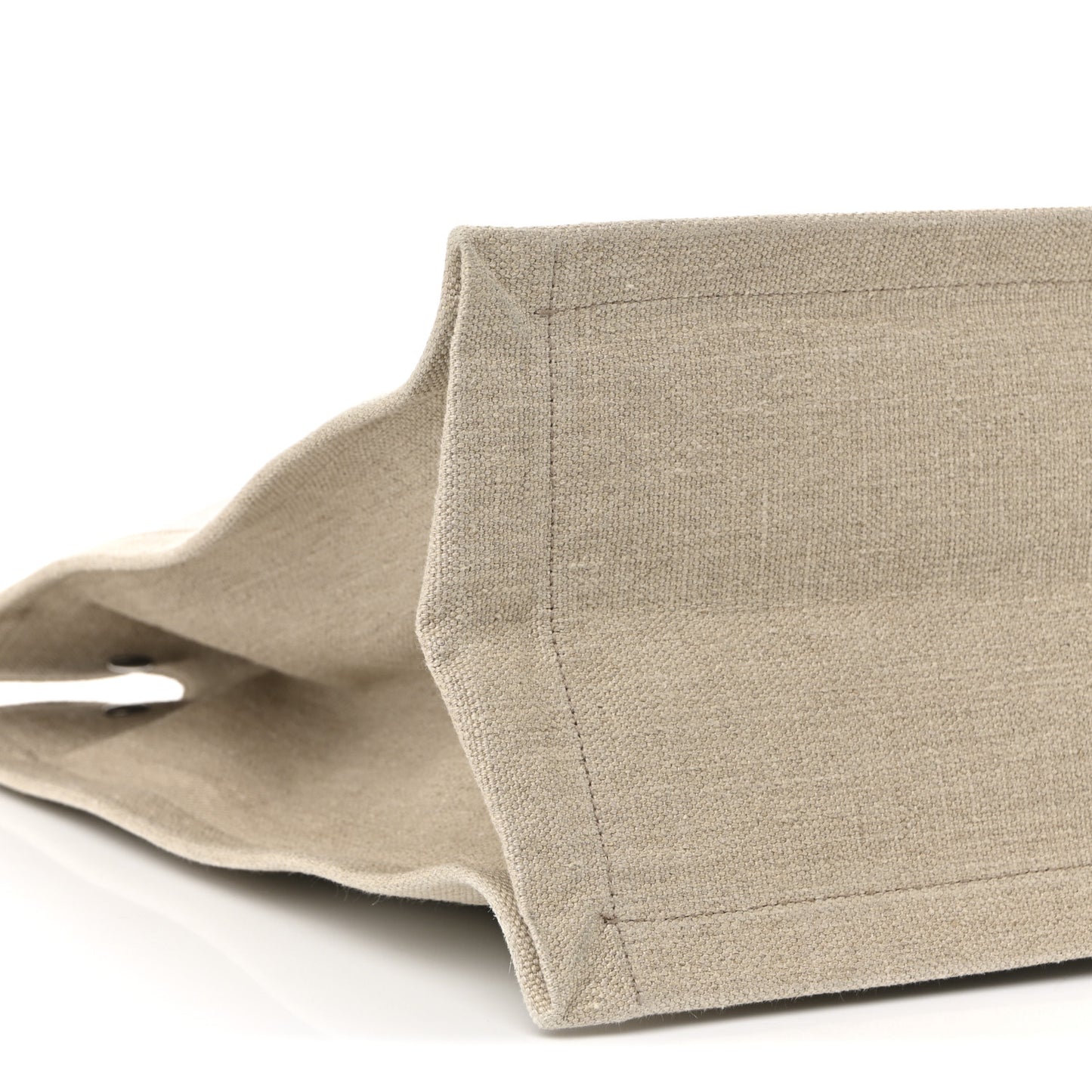 Linen Calfskin Rive Gauche Tote Optic White