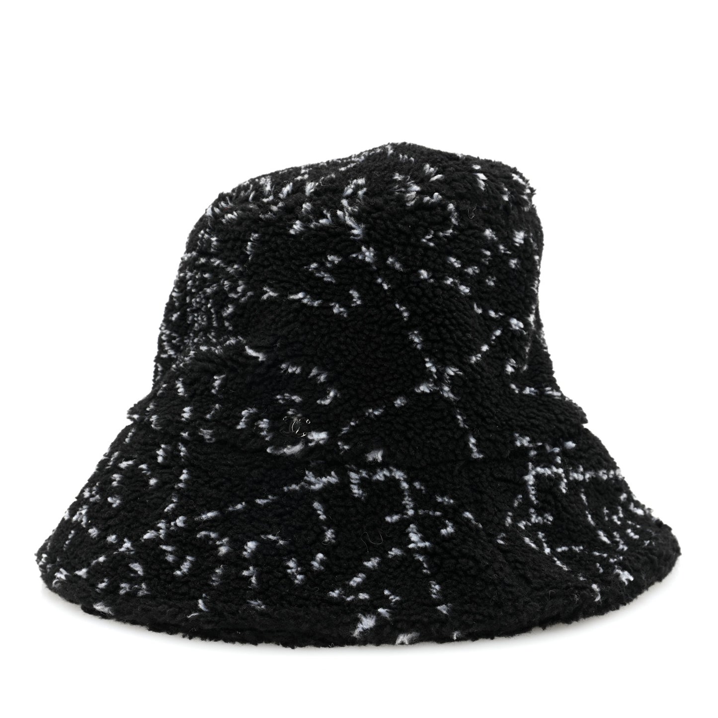 Faux Fur CC Bucket Hat M Black White