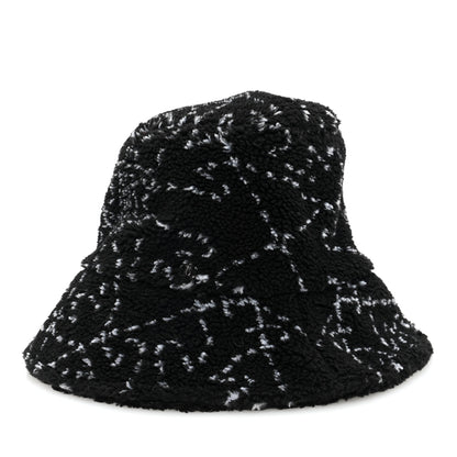Chanel Faux Fur CC Bucket Hat M Black White 1 of 8