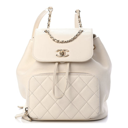 Chanel Caviar Quilted Business Affinity Backpack White 1 of 15