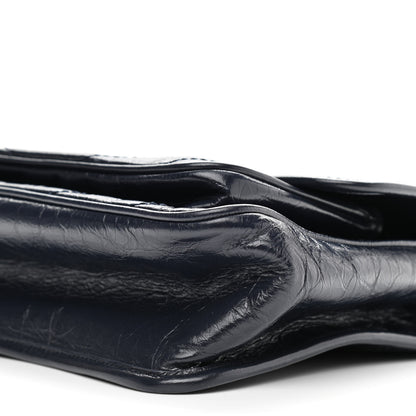 Saint Laurent Crinkled Calfskin Matelasse Monogram Medium Niki Chain Satchel Deep Marine 11 of 11