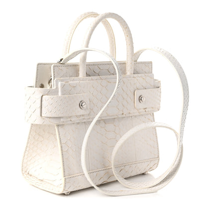 Givenchy Snakeskin Mini Horizon Satchel White 3 of 10