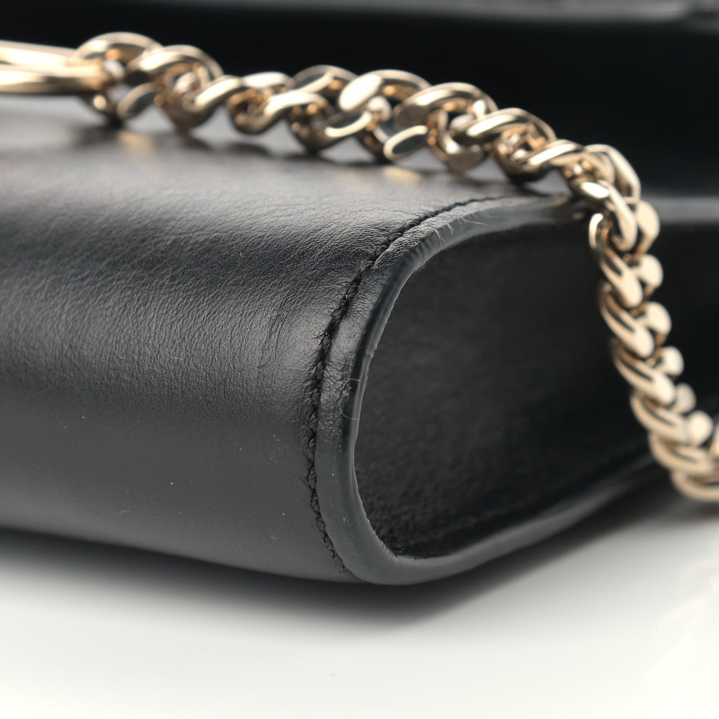 Suede Calfskin Faye Clutch Black