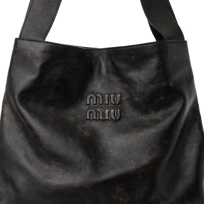 Miu Miu Soft Calf Hobo Bag Brown 7 of 9