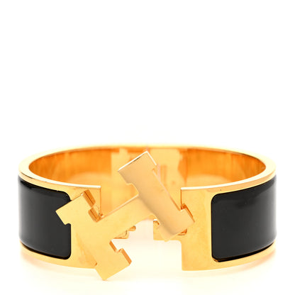 Hermes Enamel Wide Clic Clac H Bracelet PM Black 5 of 5