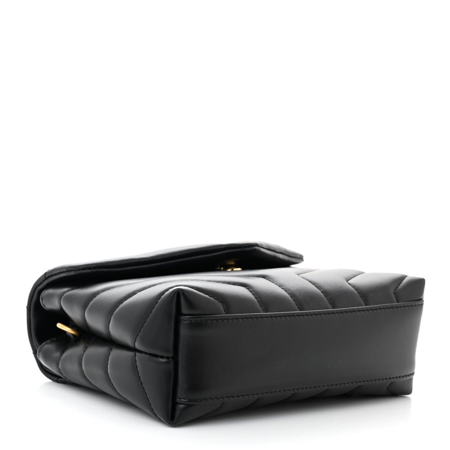 Calfskin Y Quilted Monogram Toy Loulou Crossbody Bag Black
