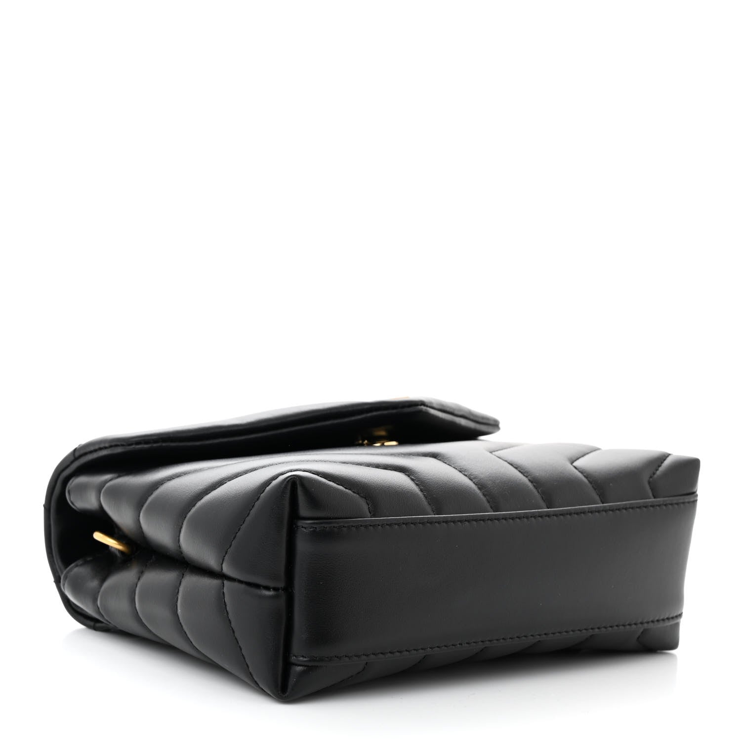 Saint Laurent Calfskin Y Quilted Monogram Toy Loulou Crossbody Bag Black 4 of 11
