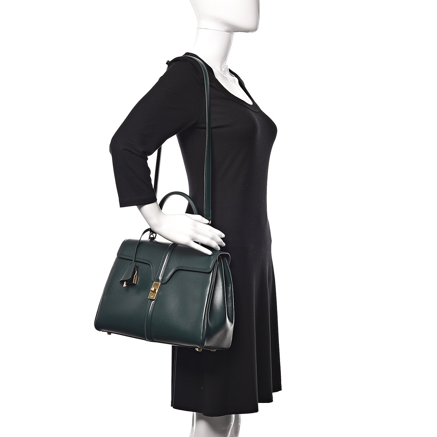 Celine Satinated Calfskin Medium 16 Top Handle Bag Amazone 2 of 14