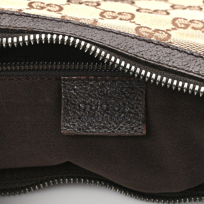 Gucci Monogram Web Medium Half Moon Hobo Dark Brown 6 of 16