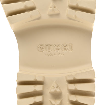 Gucci Rubber GG Monogram Perforated Elea Platform 55mm Lug Sole Sandals 36 Mystic White 8 of 9