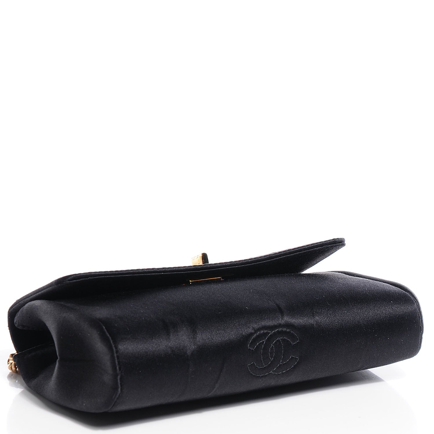 Chanel Satin Mademoiselle Flap Bag Black 4 of 9