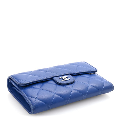 Chanel Lambskin Quilted Medium Flap Wallet Royal Blue 4 of 9