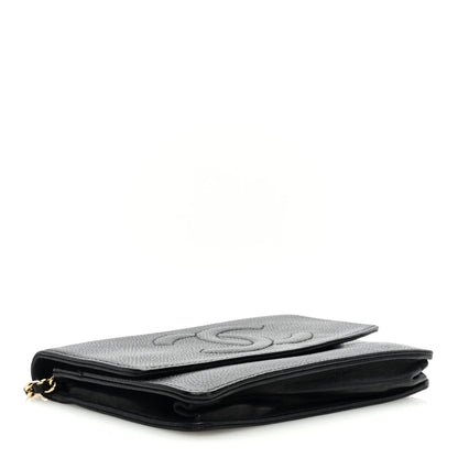 Chanel Caviar Timeless CC Wallet on Chain WOC Black 4 of 7