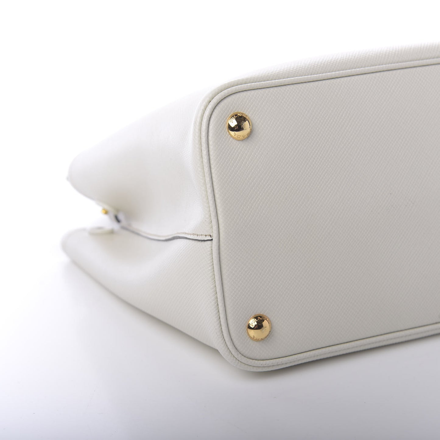 Saffiano Cuir Medium Double Bag Talco Black