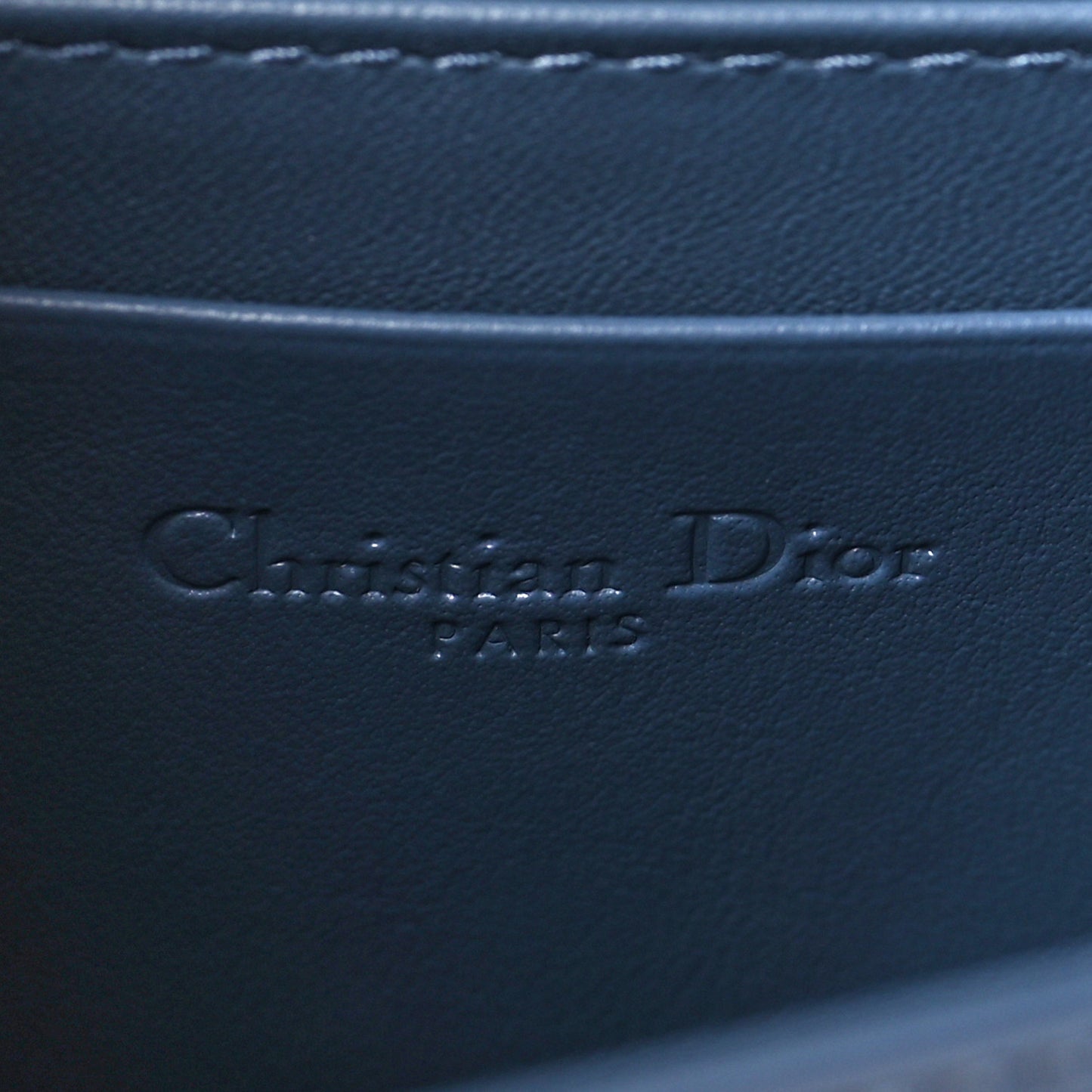 Patent Cannage Nano Lady Dior Pouch Denim