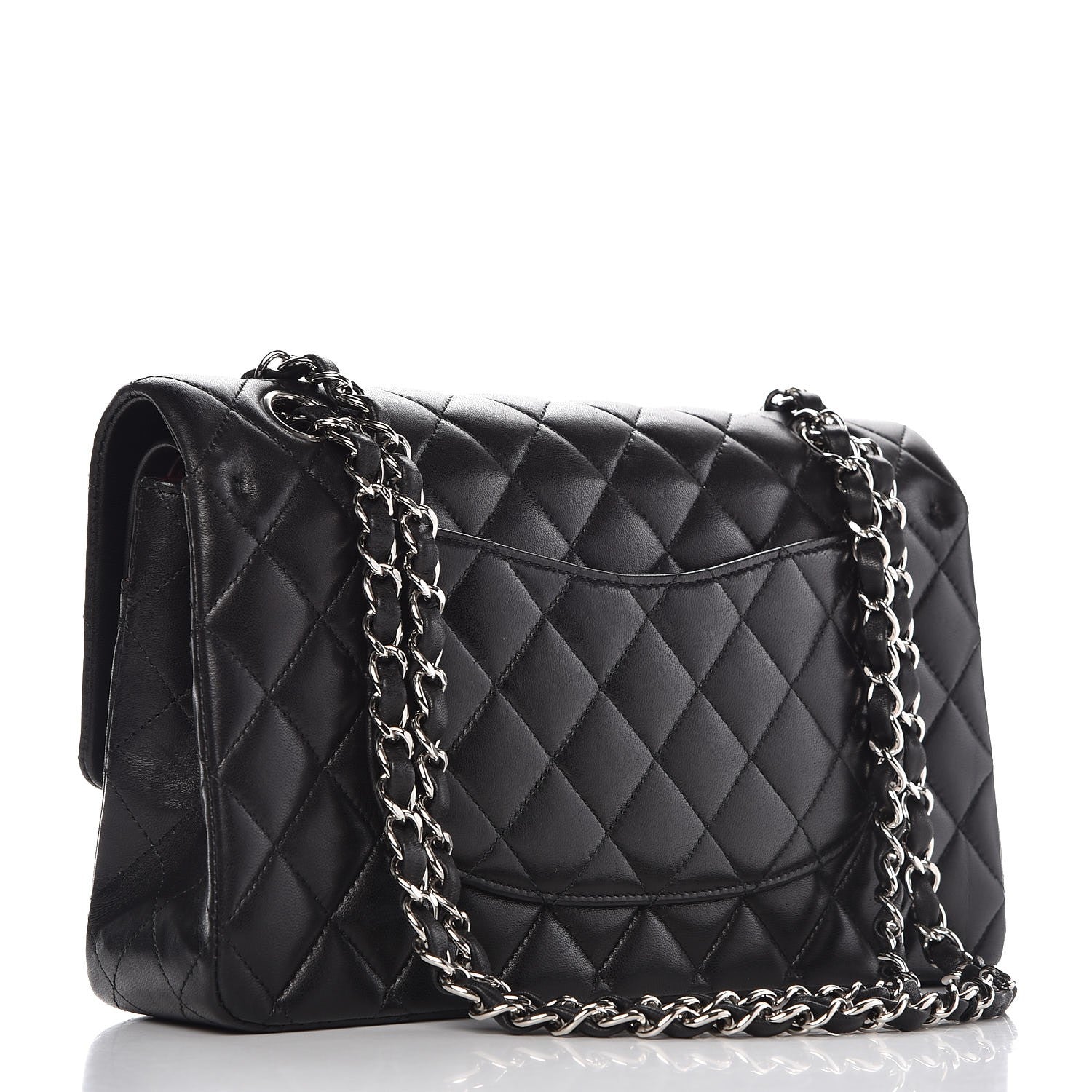Chanel Lambskin Quilted Medium Double Flap Black 3 of 9