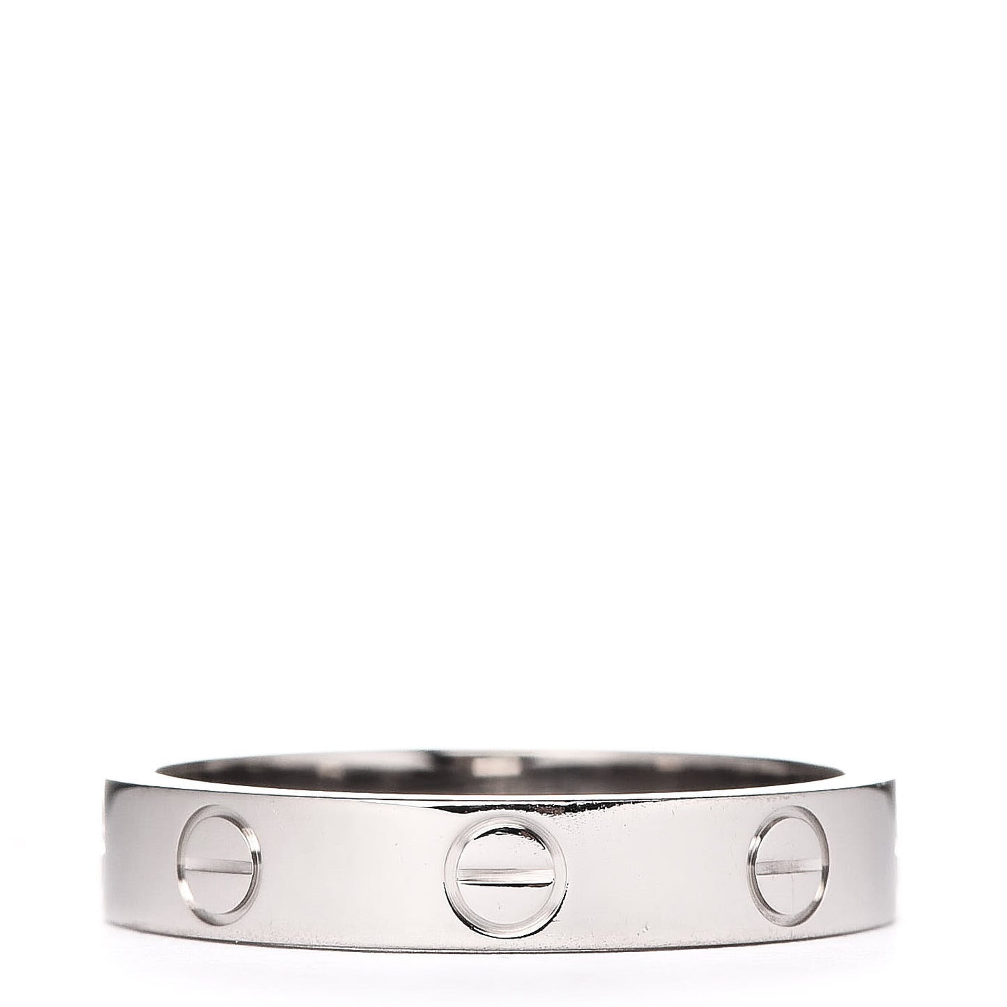 18K White Gold 3.5mm LOVE Wedding Band Ring 53 6.25