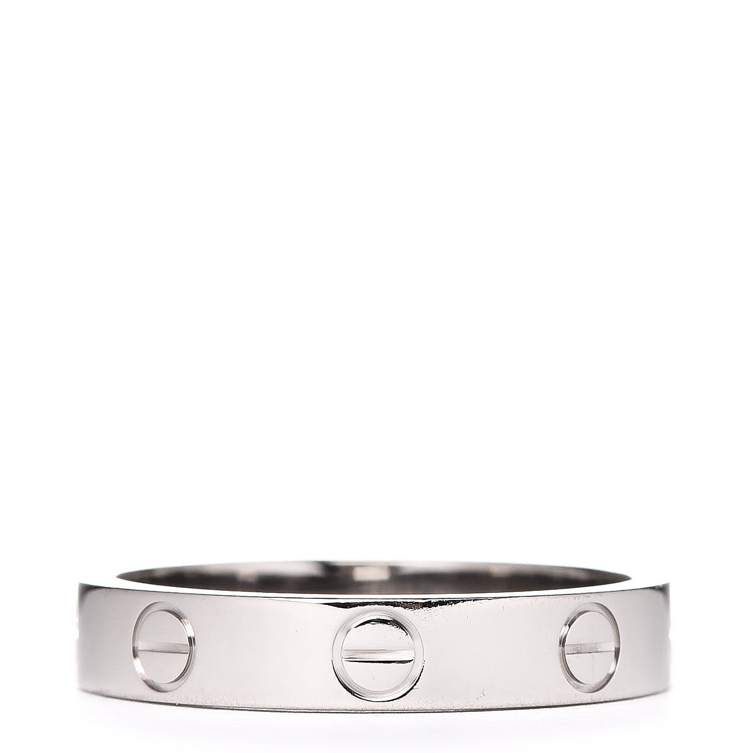 Cartier 18K White Gold 3.5mm LOVE Wedding Band Ring 53 6.25 1 of 4