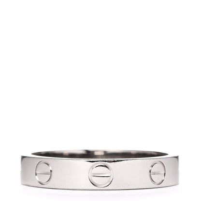 Cartier 18K White Gold 3.5mm LOVE Wedding Band Ring 53 6.25 1 of 4