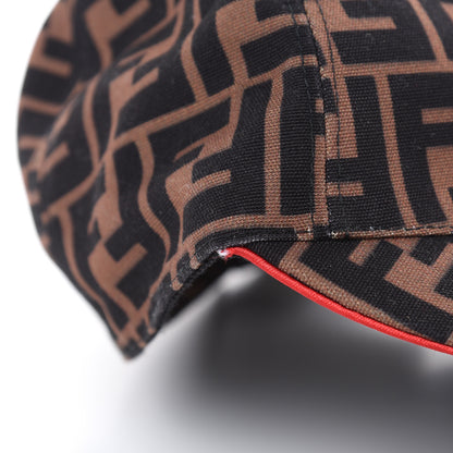 Fendi Canvas FF Reloaded Baseball Hat Tobacco Red 7 of 8