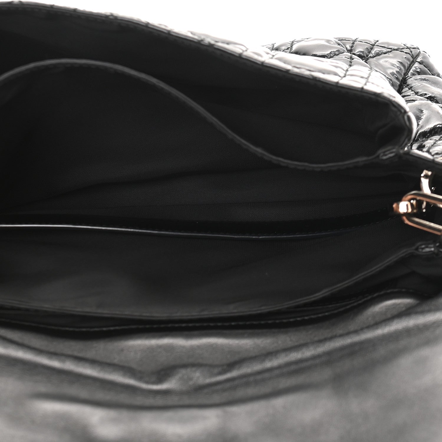 Christian Dior Patent Cannage New Lock Flap Black 5 of 9
