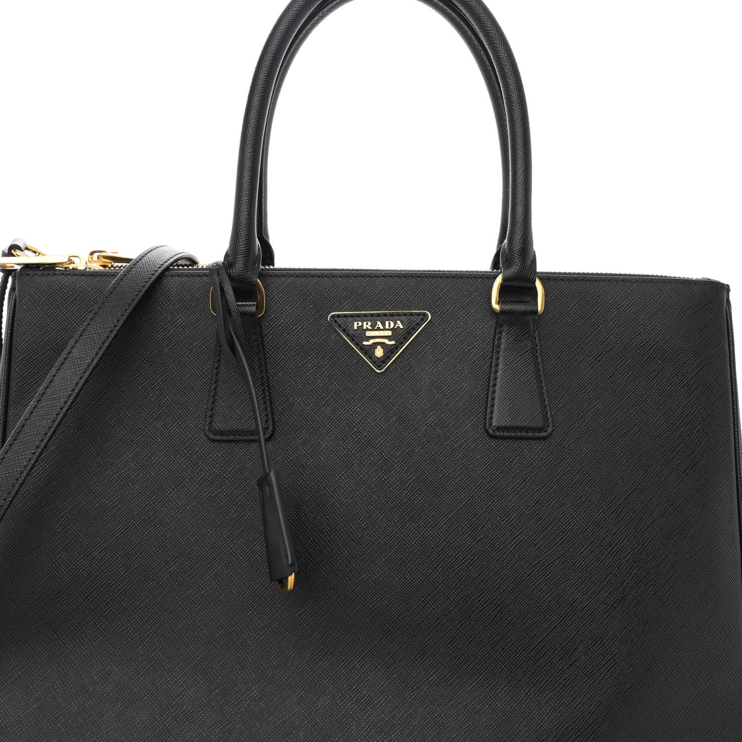 Prada Saffiano Lux Large Galleria Double Zip Tote Black 7 of 11