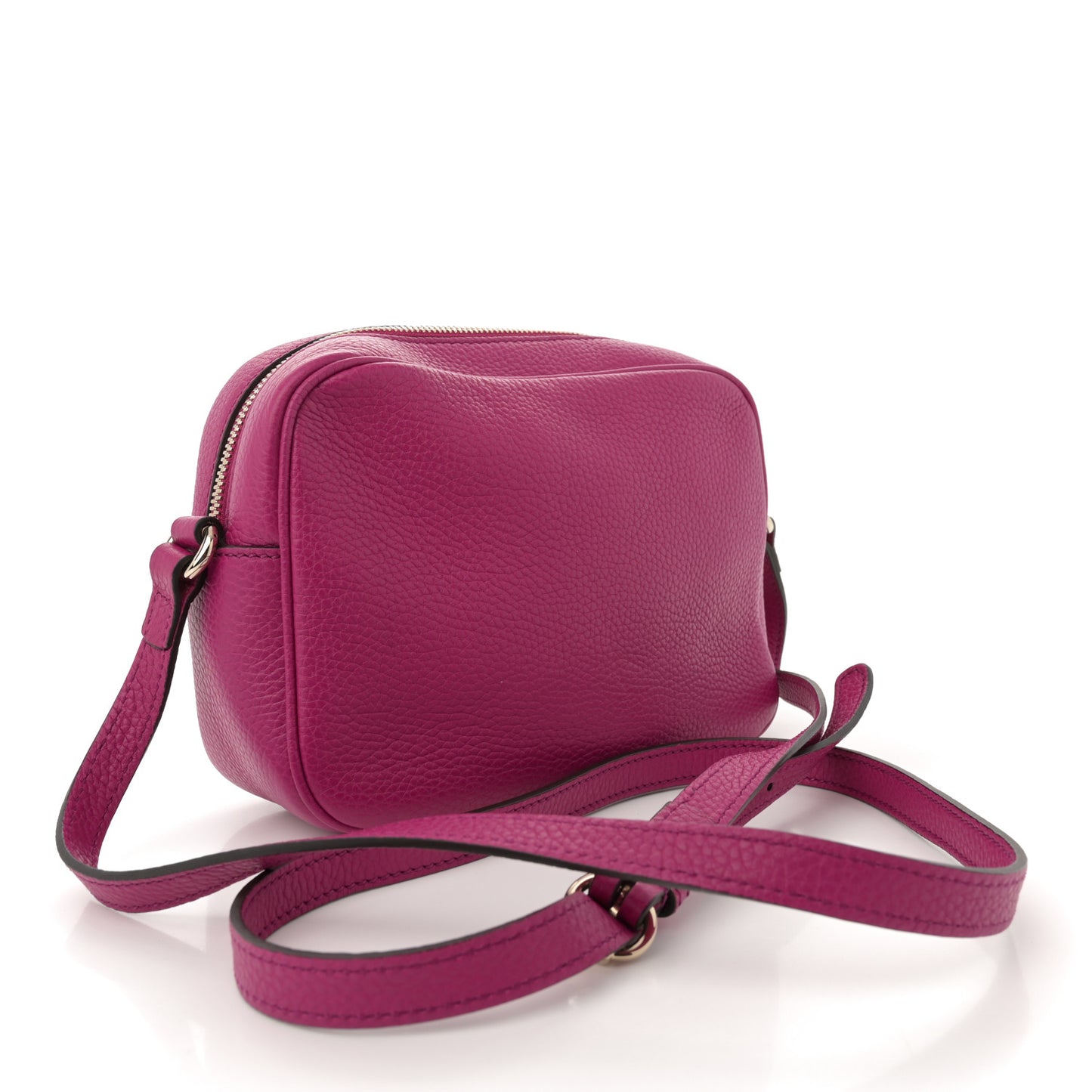 Pebbled Calfskin Small Soho Disco Bag Bright Bouganville