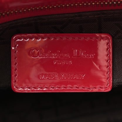 Christian Dior Patent Cannage Mini Lady Dior Red 6 of 12