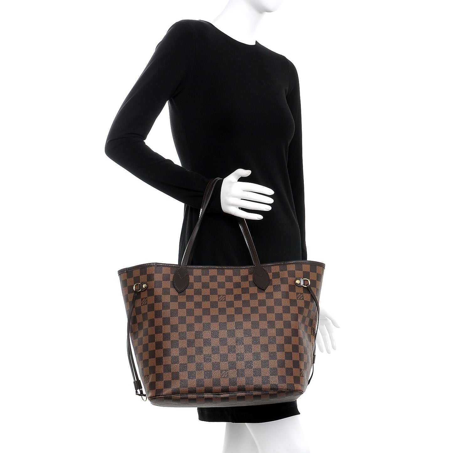 Damier Ebene Neo Neverfull MM Rose Ballerine