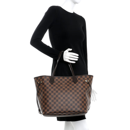Louis Vuitton Damier Ebene Neo Neverfull MM Rose Ballerine 2 of 11