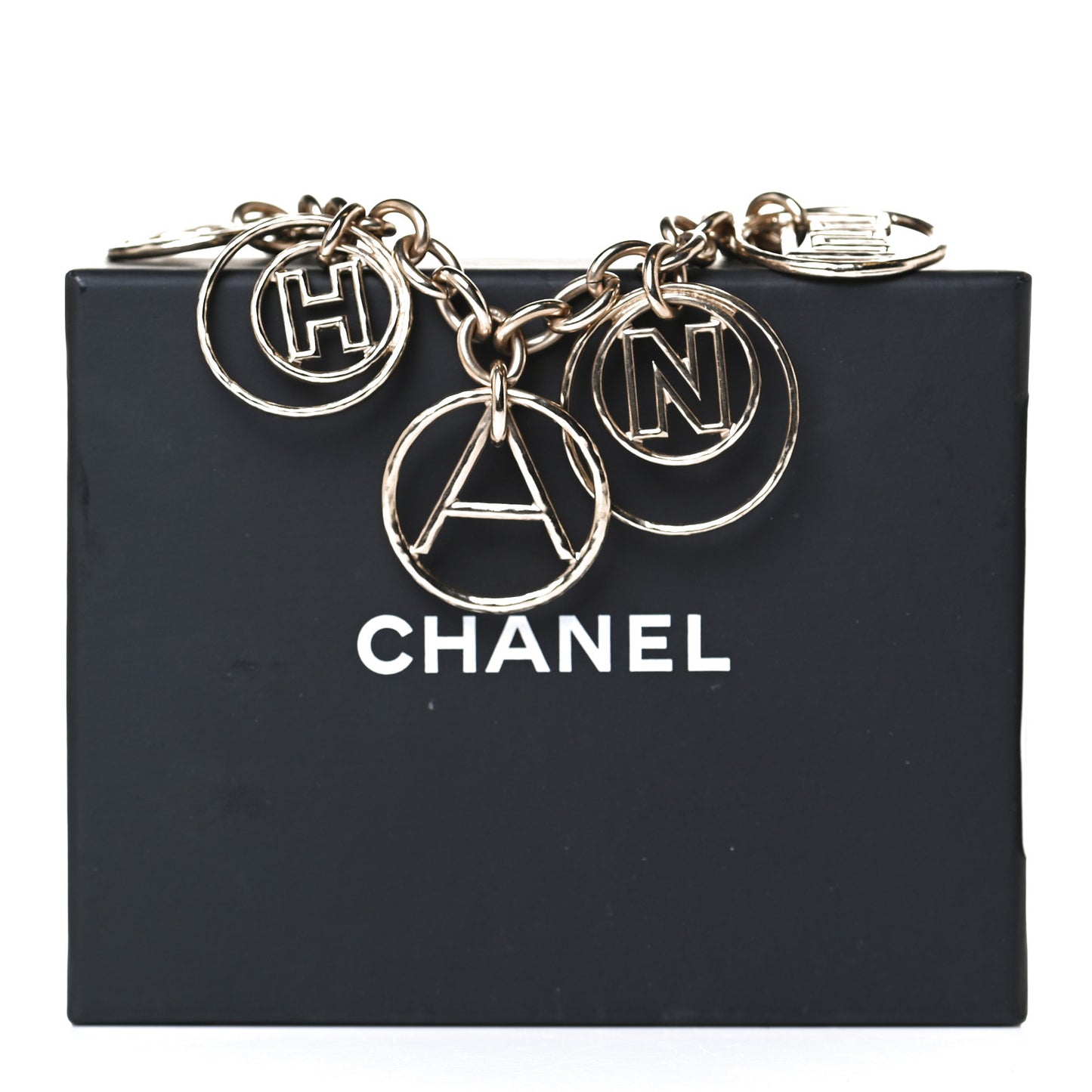 Metal Hoop Cuba Logo Necklace Gold