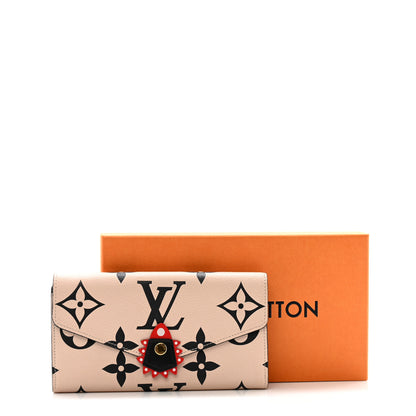 Louis Vuitton Empreinte Monogram Giant Crafty Sarah Wallet Creme Black 10 of 10
