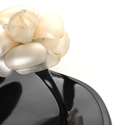 Chanel Jelly Camellia Thong Sandals 38 Black Ivory 12 of 12