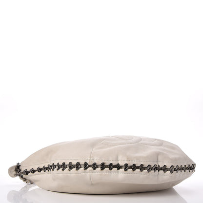 Chanel Calfskin Modern Chain Hobo White 4 of 12
