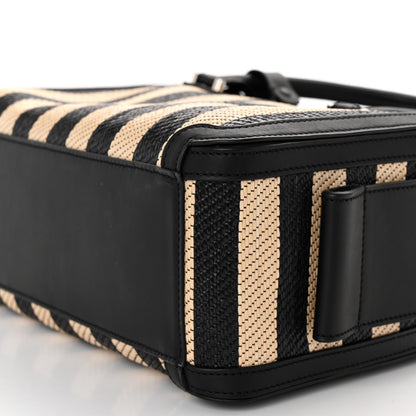 Delvaux Raffia Striped Cool Box MM Satchel Black Naturel 9 of 9