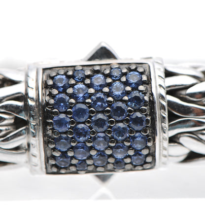 John Hardy Sterling Silver Blue Sapphire Classic Chain Bracelet L 3 of 5
