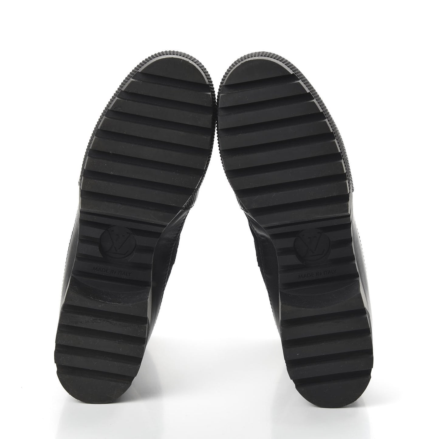 Suede Calfskin Monogram LV Black Heart Laureate Platform Desert Boots 39 Black