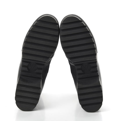 Louis Vuitton Suede Calfskin Monogram LV Black Heart Laureate Platform Desert Boots 39 Black 5 of 8