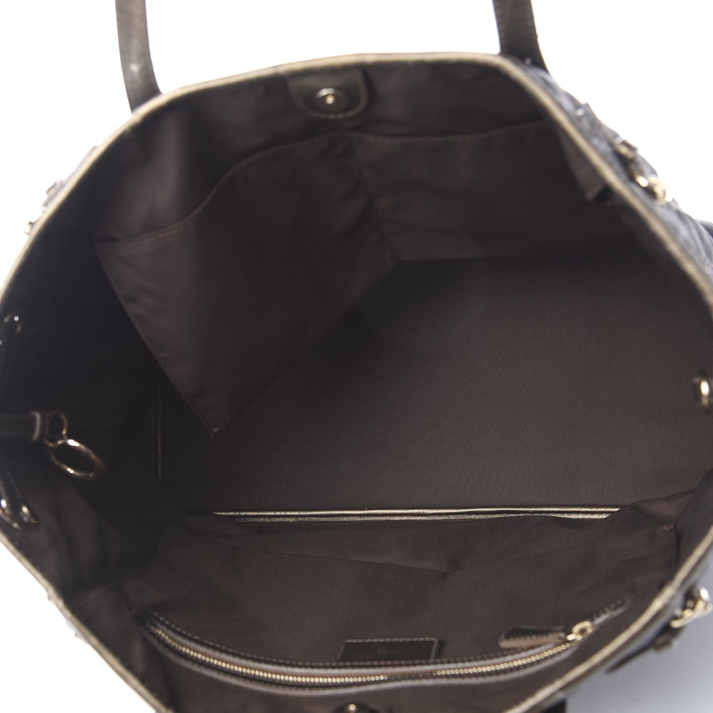 Coated Canvas Cannage Medium Panarea Tote Bronze
