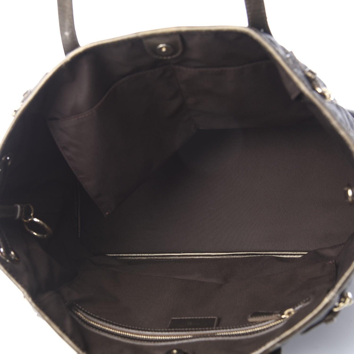 Christian Dior Coated Canvas Cannage Medium Panarea Tote Bronze 5 of 16