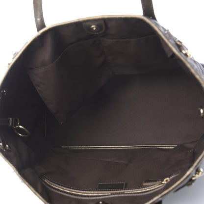 Christian Dior Coated Canvas Cannage Medium Panarea Tote Bronze 5 of 16