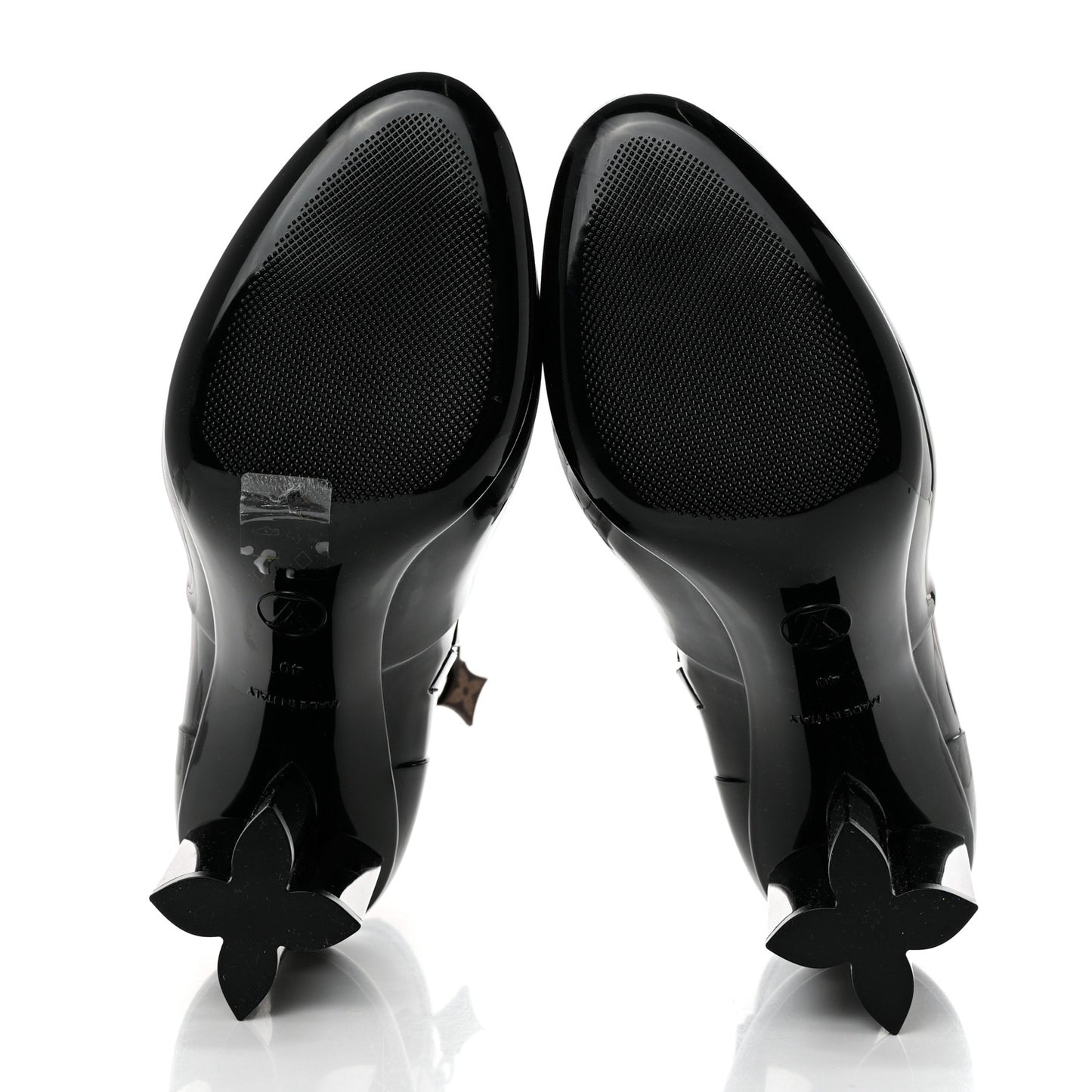 Patent Silhouette Ankle Boots 40 Black