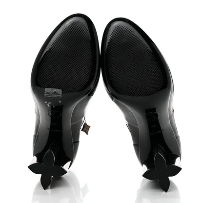 Louis Vuitton Patent Silhouette Ankle Boots 40 Black 5 of 8