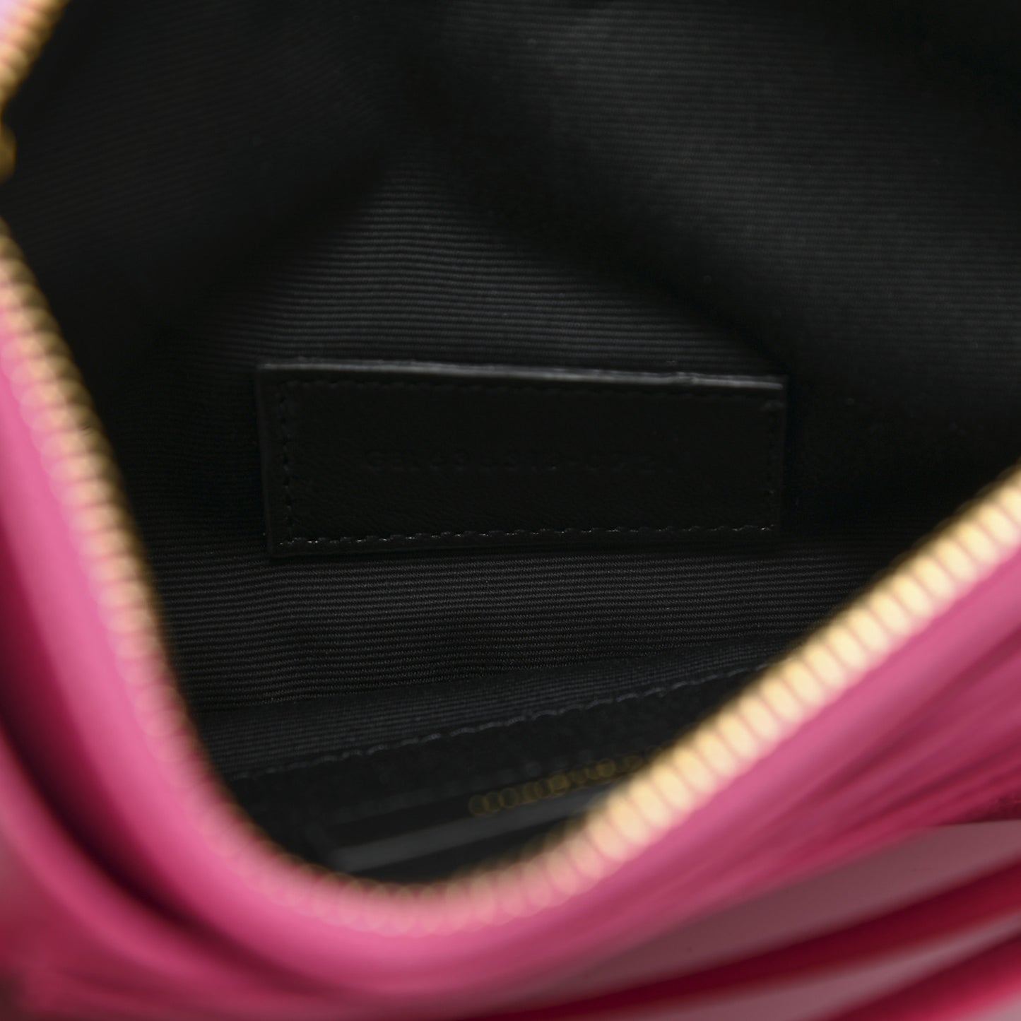 Grain De Poudre Chevron Monogram Large Bill Pouch Fuxia Couture