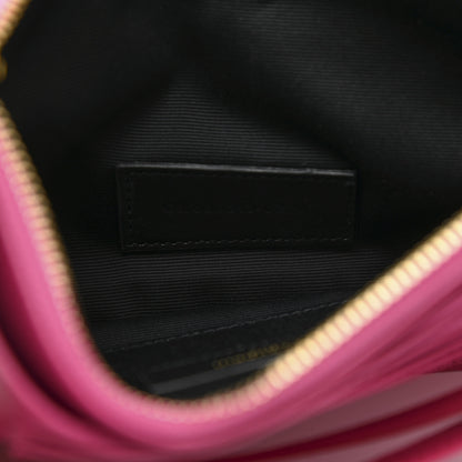 Saint Laurent Grain De Poudre Chevron Monogram Large Bill Pouch Fuxia Couture 7 of 8