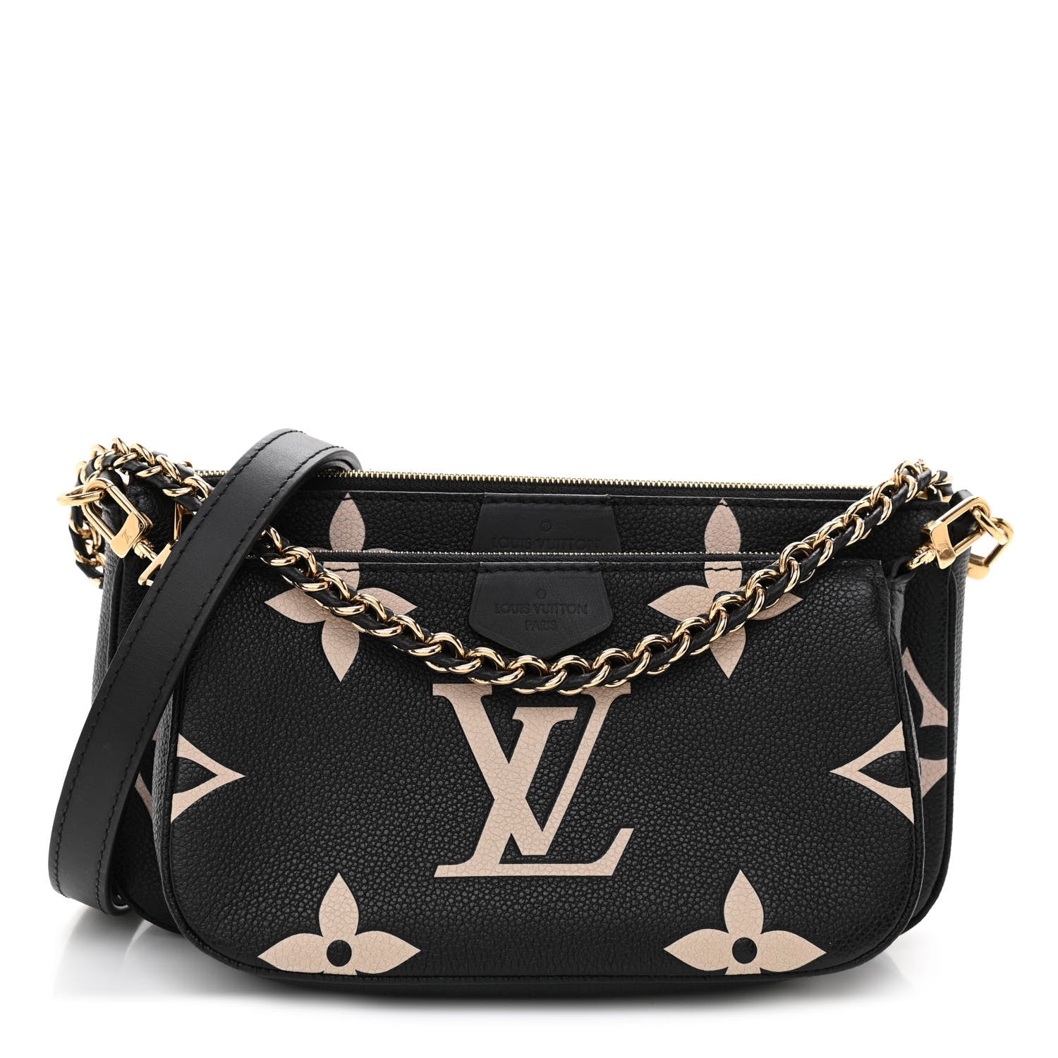 Louis Vuitton Empreinte Monogram Giant Multi Pochette Accessories Black Beige 1 of 8