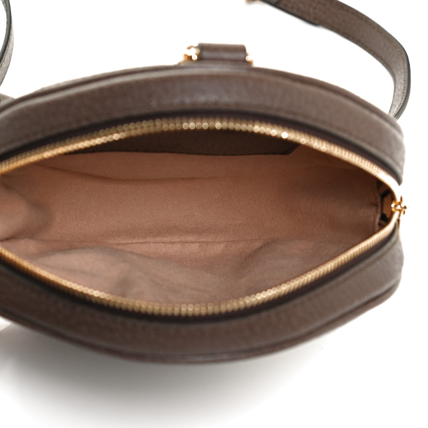 GG Supreme Monogram Web Mini Ophidia Round Backpack Brown