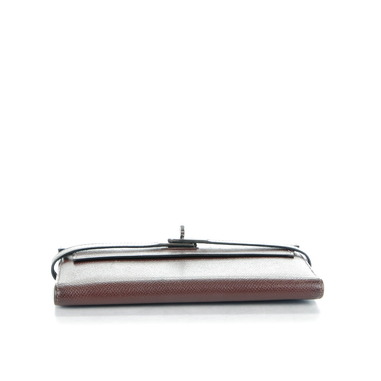 Hermes Epsom Kelly Tri-Fold Wallet Chocolate 6 of 14