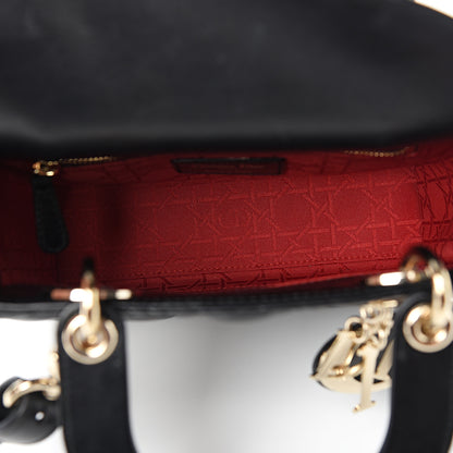 Christian Dior Lambskin Cannage Small Lucky Badges My Lady Dior Black 4 of 10