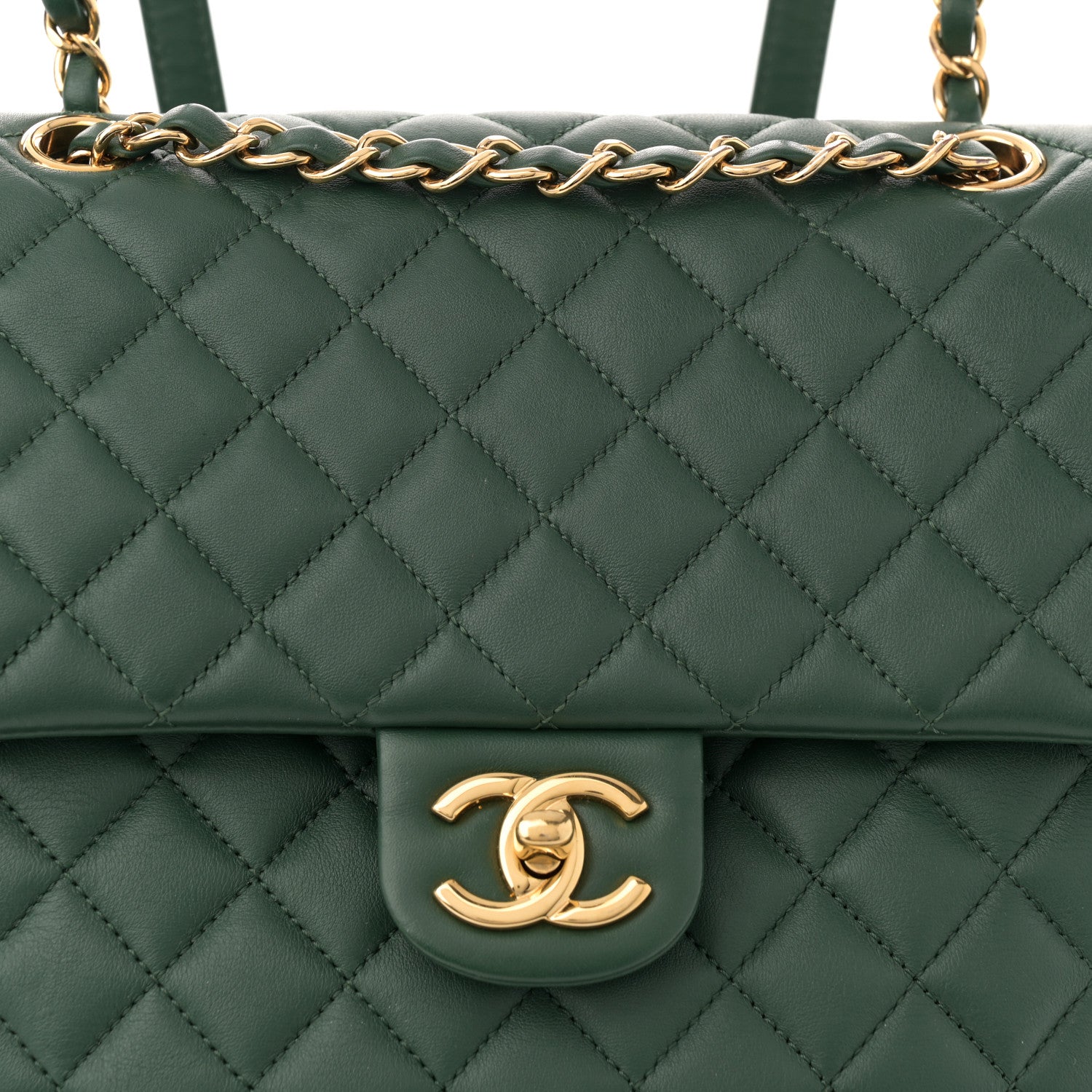 Chanel Calfskin Quilted Large Urban Spirit Backpack Dark Green 8 of 16